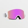 Men Volcom Accessories | Garden Goggle - Matte White/Chrome+Bl Pink