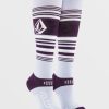 Women Volcom Accessories | Womens Tundra Tech Socks Lilac Ash