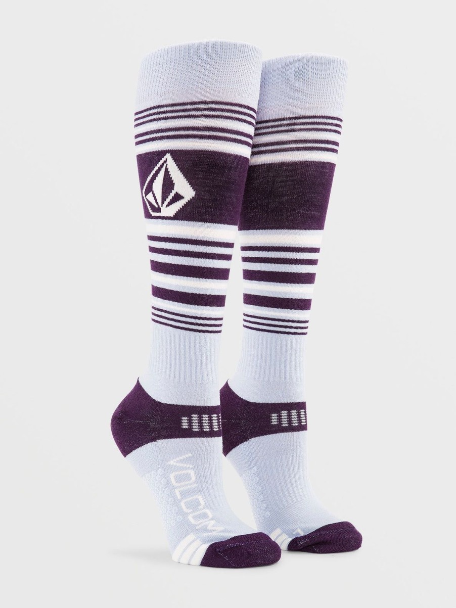 Women Volcom Accessories | Womens Tundra Tech Socks Lilac Ash