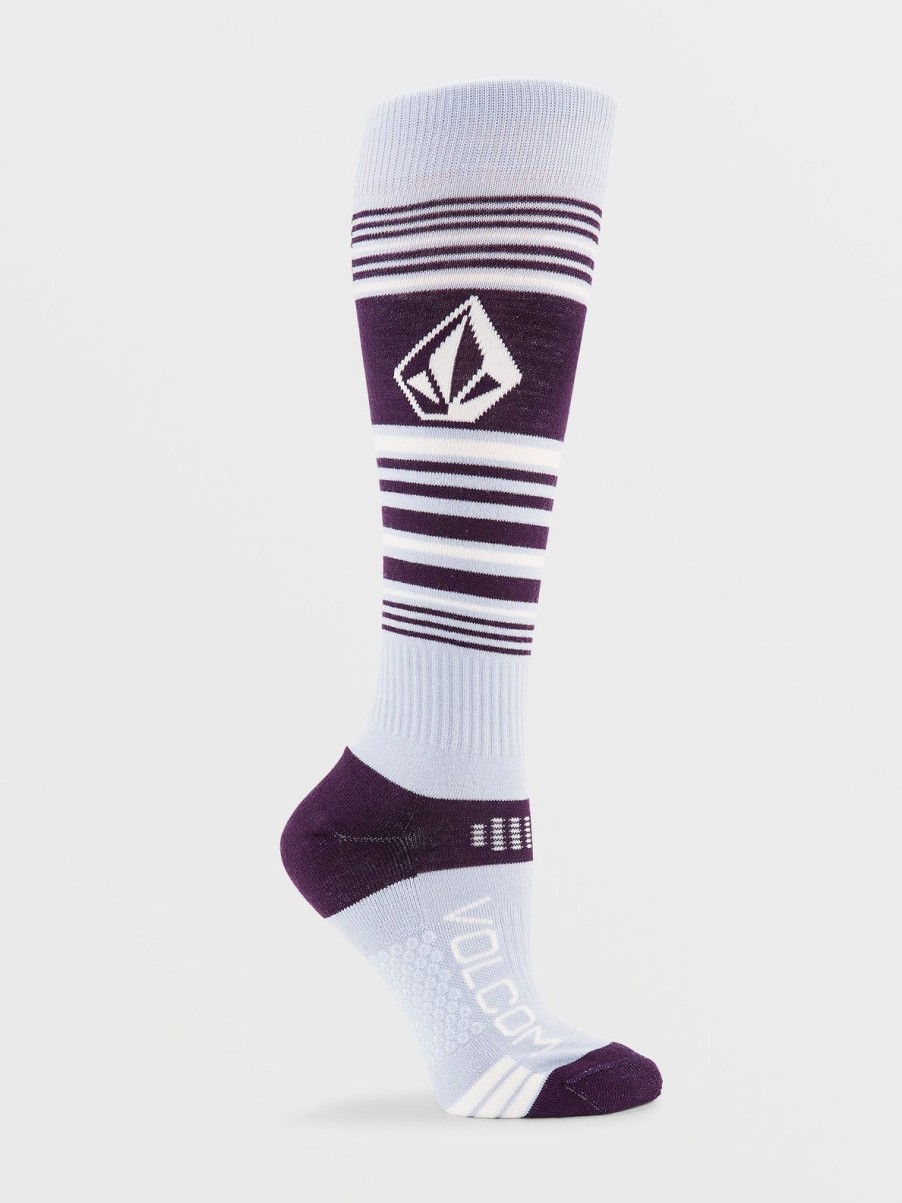 Women Volcom Accessories | Womens Tundra Tech Socks Lilac Ash