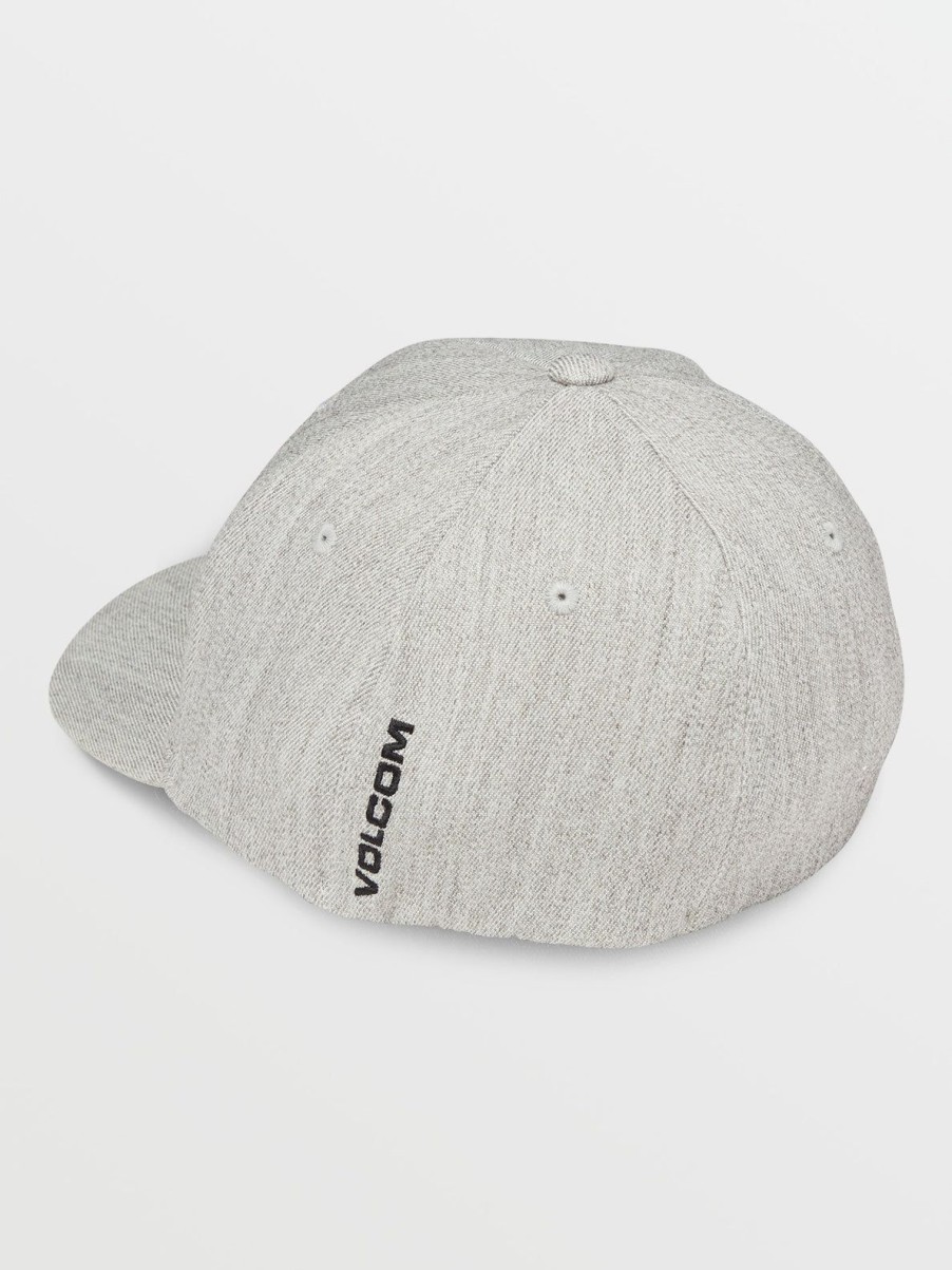 Men Volcom Hats & Beanies | Full Stone Heather Flexfit Hat Grey Vintage