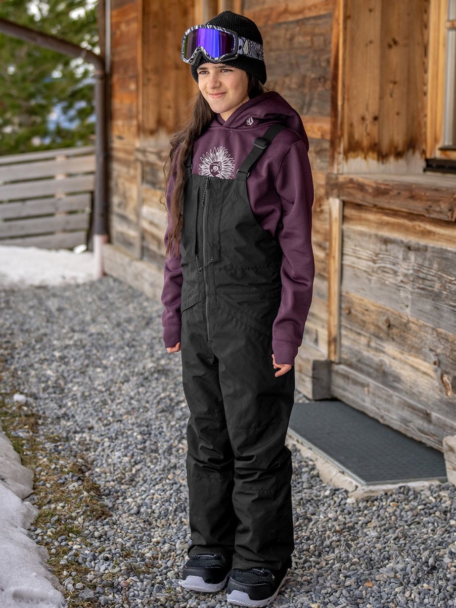 Kids Volcom Pants | Kids Barkley Insulated Bib Overalls Black