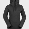 Women Volcom Hoodies & Sweatshirts | Womens Tower Pullover Fleece Black