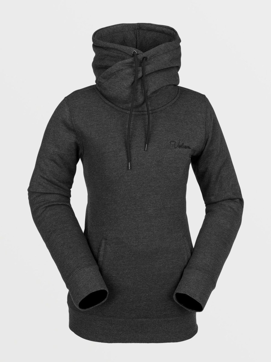 Women Volcom Hoodies & Sweatshirts | Womens Tower Pullover Fleece Black