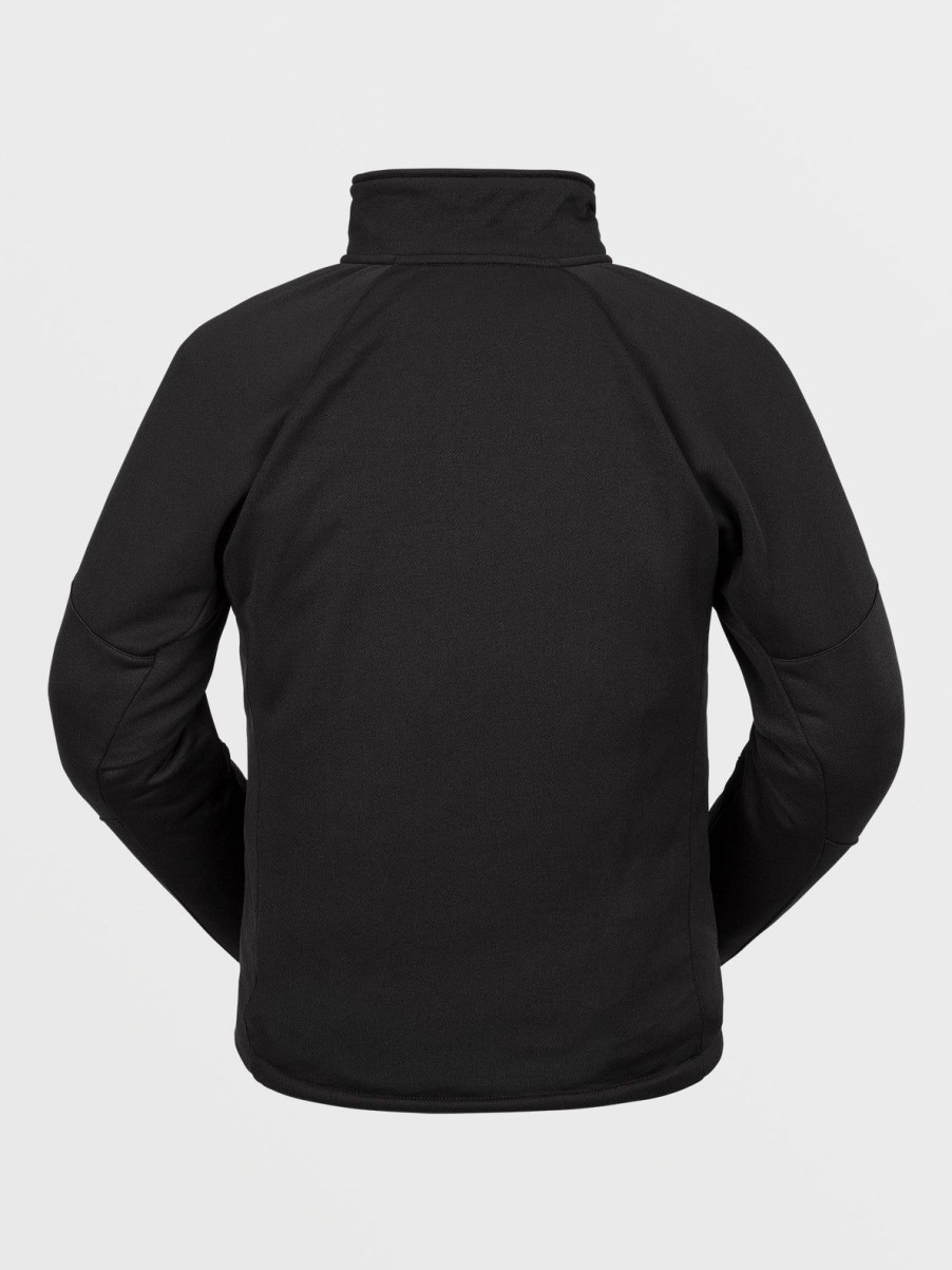 Men Volcom Layering | Mens Tech Fleece Pullover Black