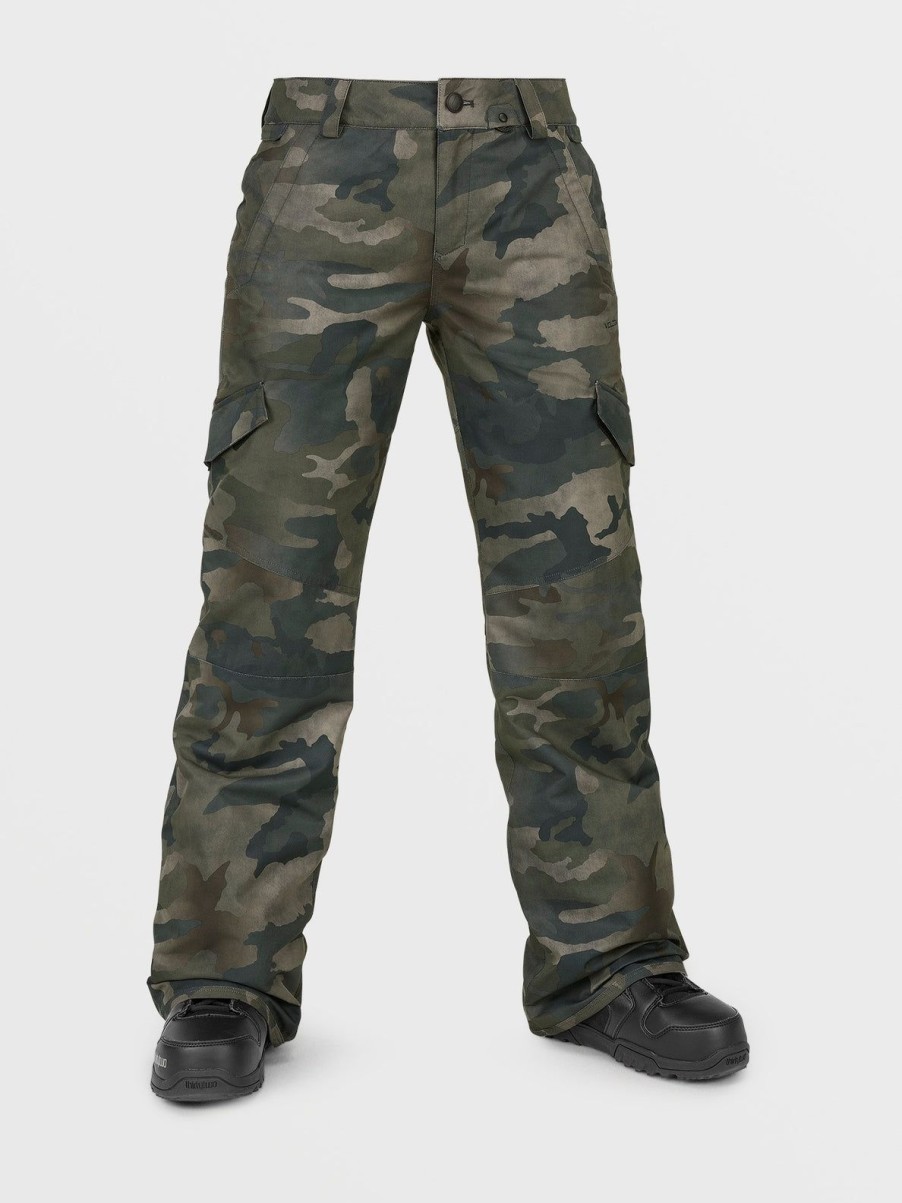 Women Volcom Pants | Womens Bridger Insulated Pants Cloudwash Camo