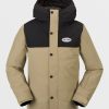 Kids Volcom Jackets | Kids Stone 91 Insulated Jacket Dark Khaki