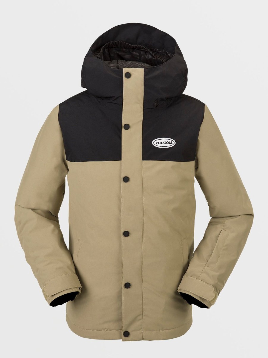 Kids Volcom Jackets | Kids Stone 91 Insulated Jacket Dark Khaki