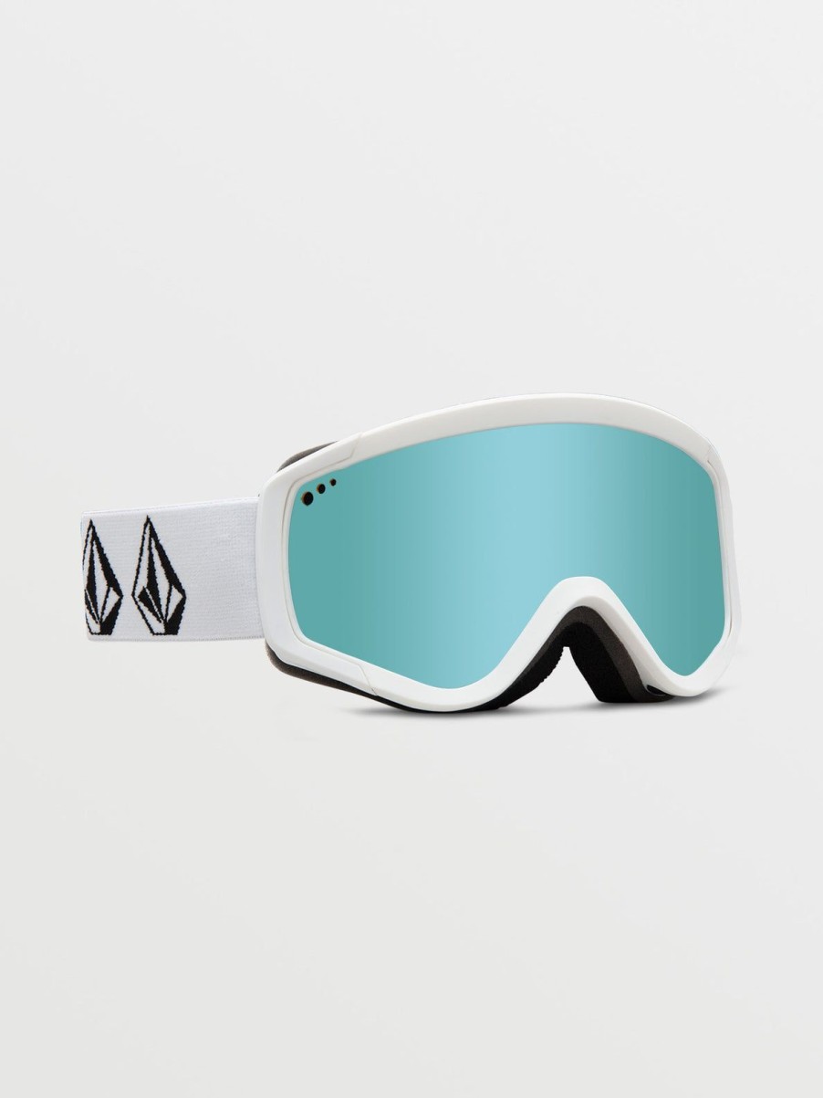 Kids Volcom Accessories | Attunga Youth Goggle - Matte White Stone/Chrome Ice