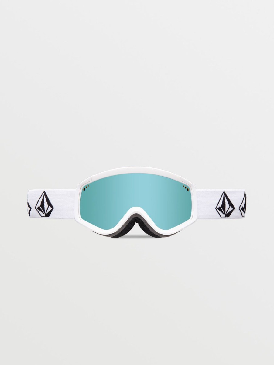 Kids Volcom Accessories | Attunga Youth Goggle - Matte White Stone/Chrome Ice