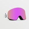 Women Volcom Accessories | Odyssey Goggle - Matte White/Chrome Pink