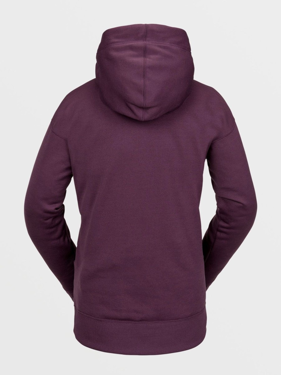 Women Volcom Hoodies & Sweatshirts | Womens Riding Hydro Hoodie Blackberry