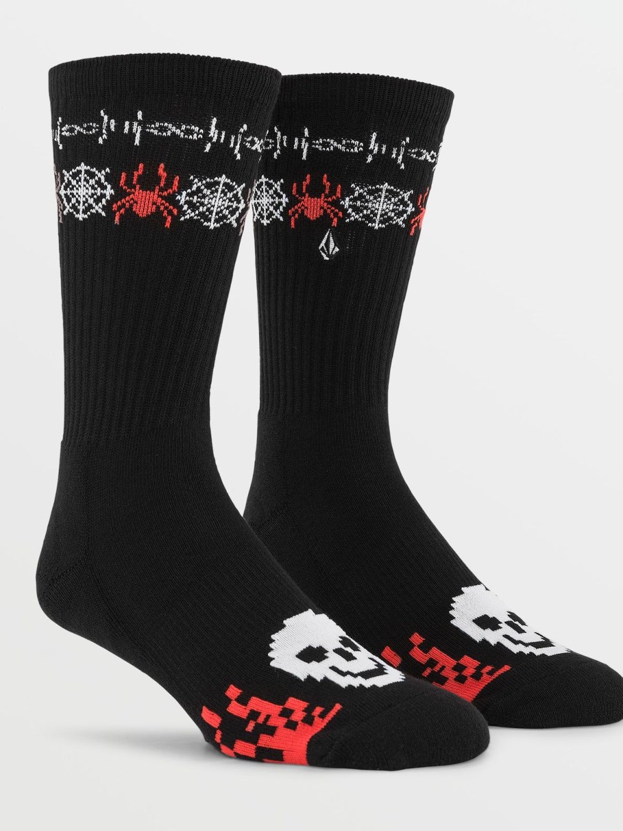 Men Volcom Socks | Skate Vitals Collin Provost Socks Black