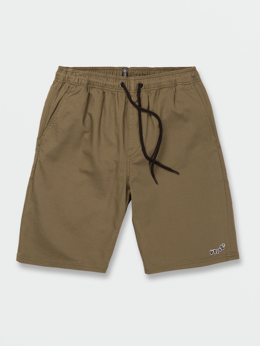 Men Volcom Skate Vitals | Outer Spaced Elastic Waist Shorts - Winter Moss Wintermoss