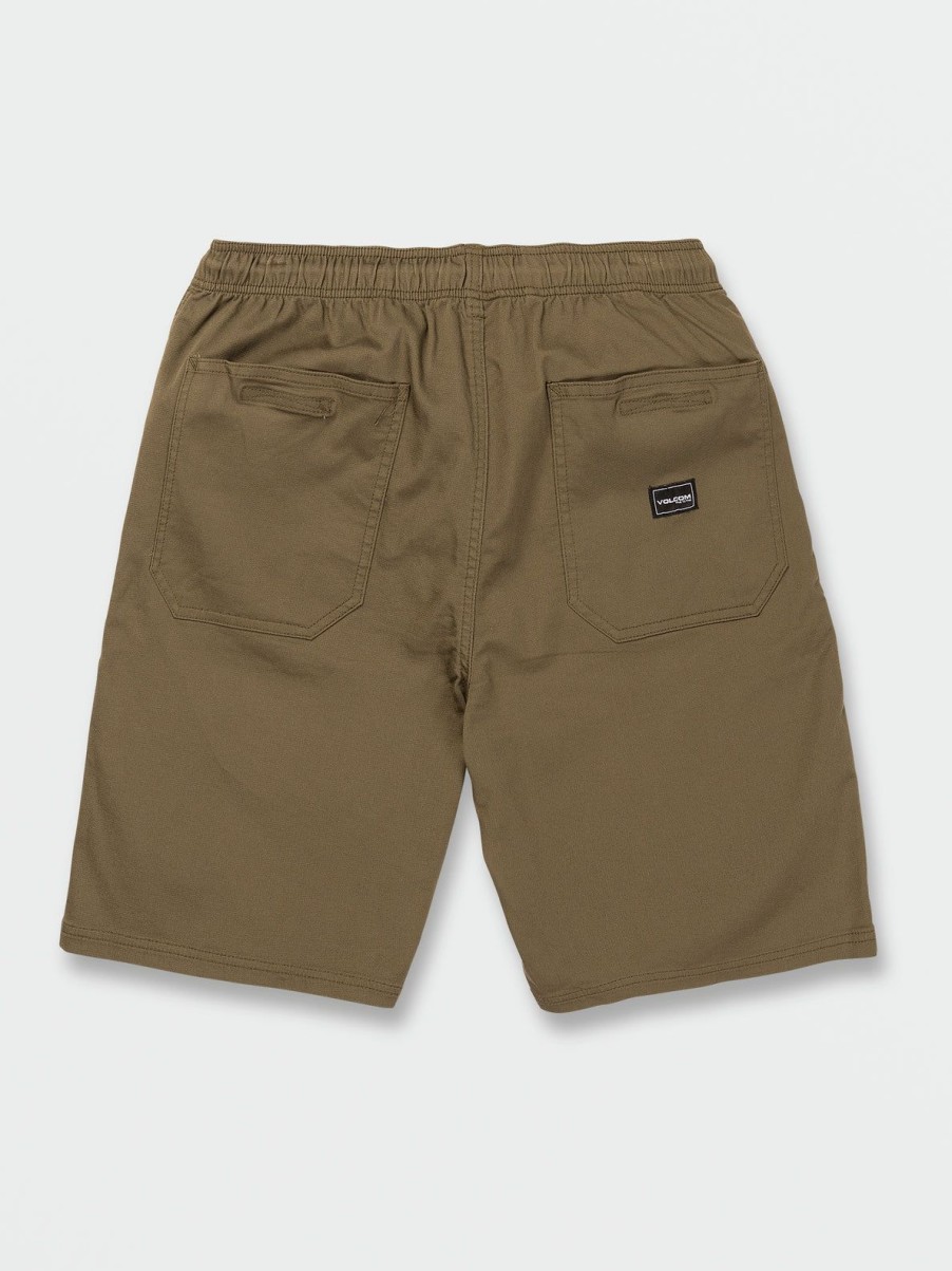 Men Volcom Skate Vitals | Outer Spaced Elastic Waist Shorts - Winter Moss Wintermoss