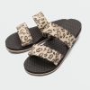 Women Volcom Sandals | Womens Eco Recliner Slide Sandals Leopard