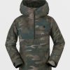 Kids Volcom Jackets | Kids Sluff Insulated Pullover Cloudwash Camo