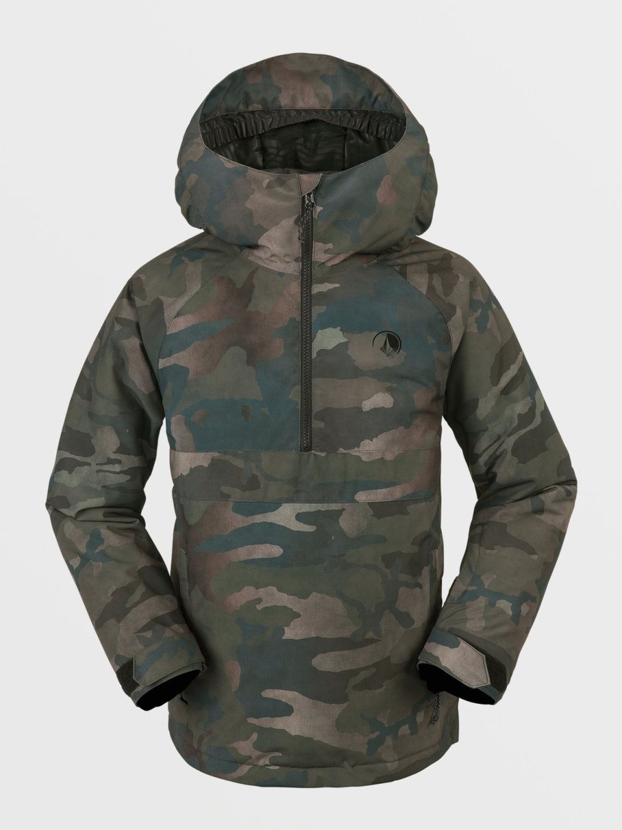 Kids Volcom Jackets | Kids Sluff Insulated Pullover Cloudwash Camo