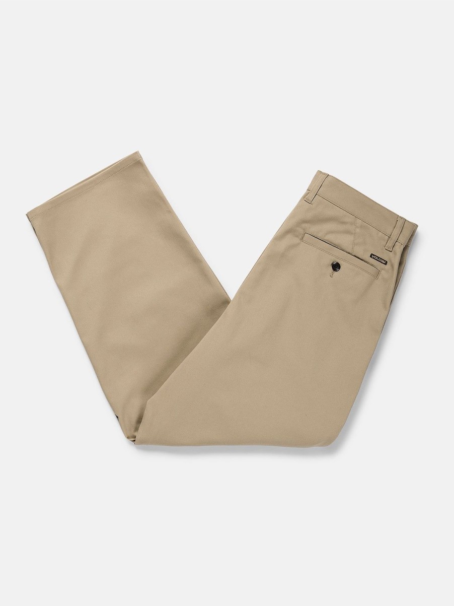 Men Volcom Pants | Billow Twill Pants Dark Khaki