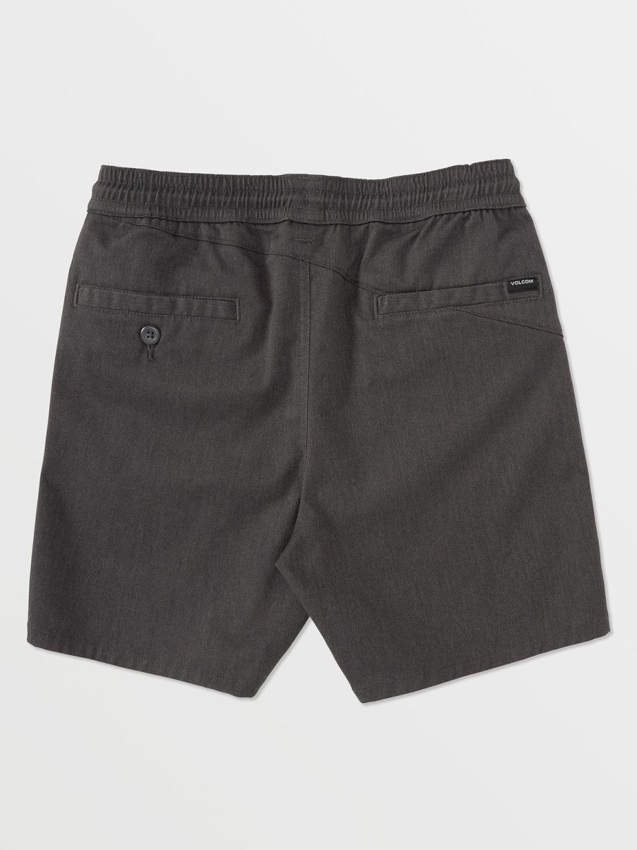 Boys Volcom Shorts | Big Boys Frickin Elastic Waist Shorts Charcoal Heather