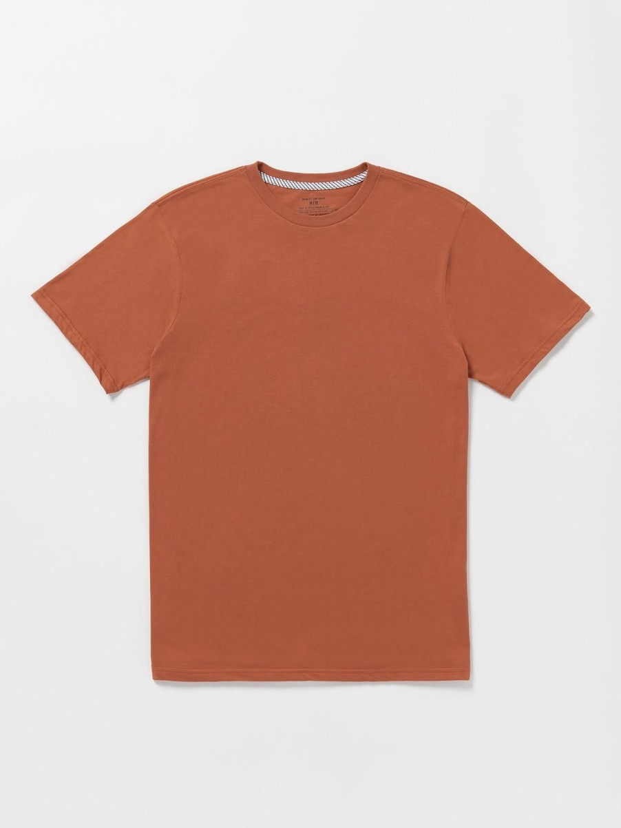 Men Volcom T-Shirts & Tanks | Solid Short Sleeve Tee Rust