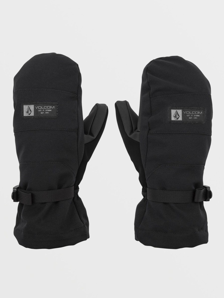 Women Volcom Gloves & Mitts | Womens V.Snow Over Mitts Black