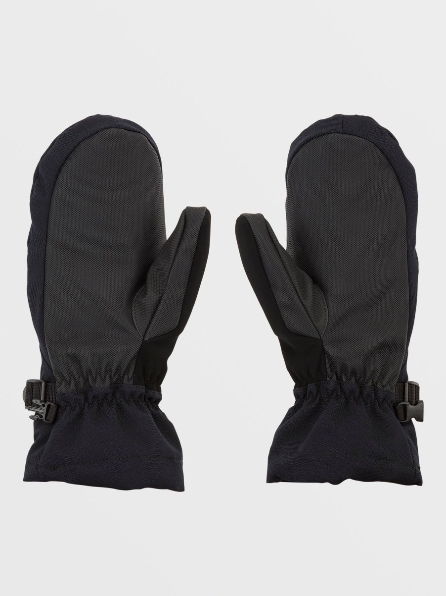 Women Volcom Gloves & Mitts | Womens V.Snow Over Mitts Black