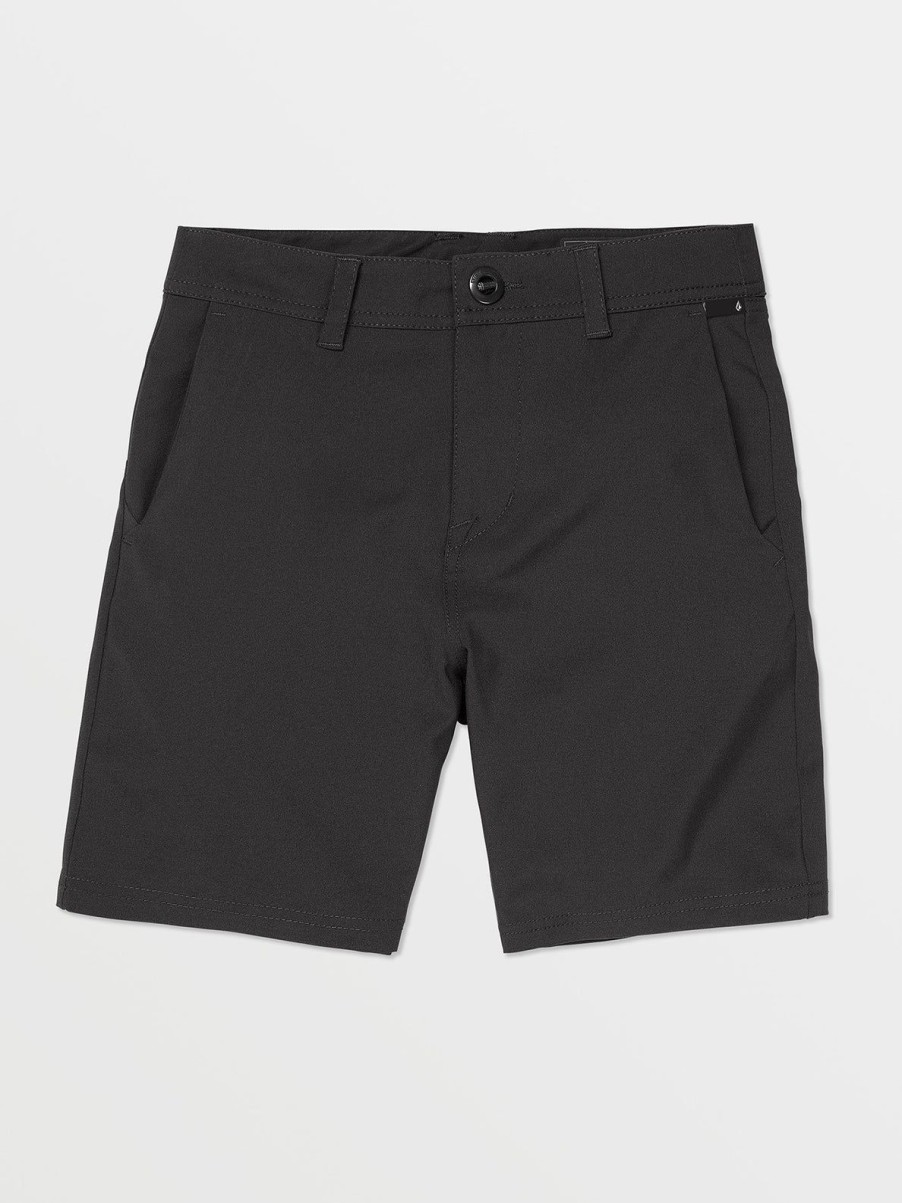 Boys Volcom Shorts | Big Boys Frickin Cross Shred Static Hybrid Shorts Black Out