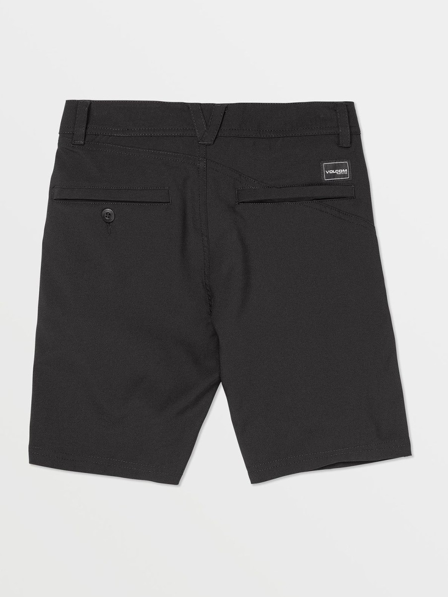 Boys Volcom Shorts | Big Boys Frickin Cross Shred Static Hybrid Shorts Black Out