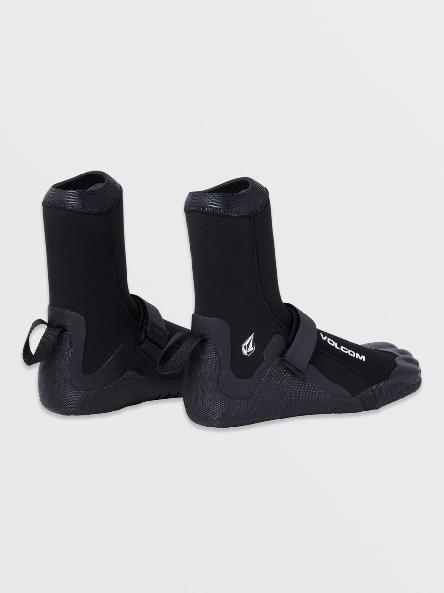 Men Volcom Wetsuits | 5Mm Round Toe Bootie Black