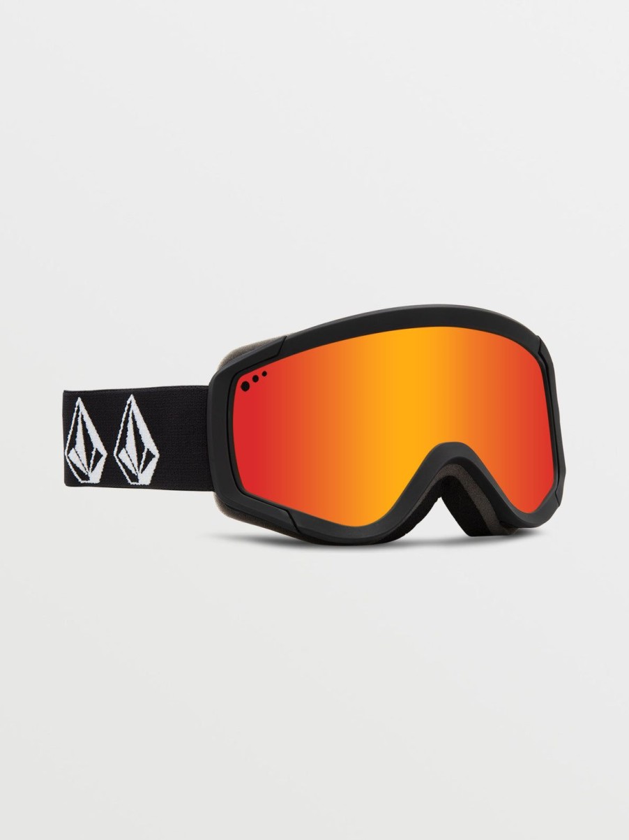 Kids Volcom Accessories | Attunga Youth Goggle - Matte Black Stone/Chrome Red