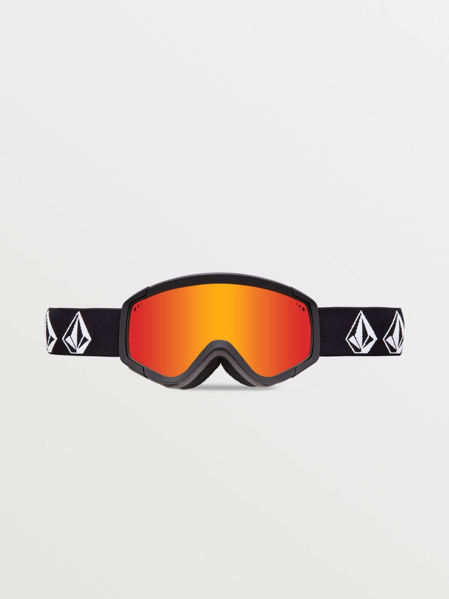 Kids Volcom Accessories | Attunga Youth Goggle - Matte Black Stone/Chrome Red