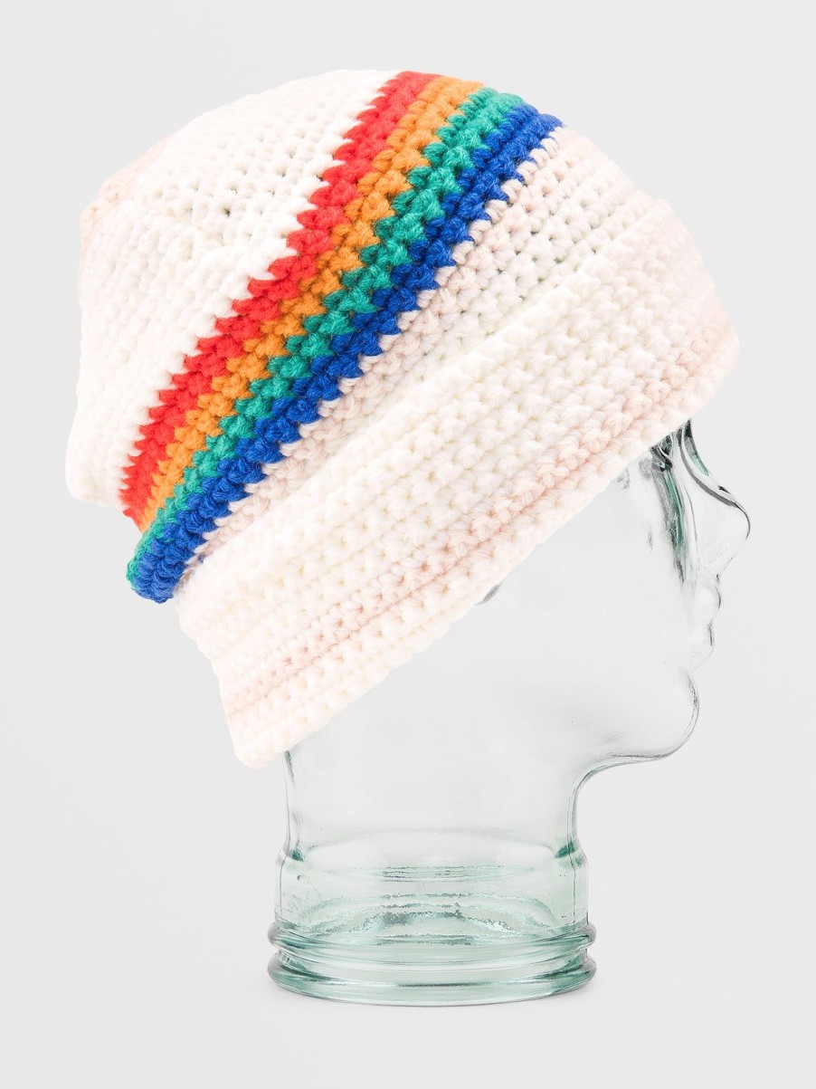 Women Volcom Hats & Beanies | Womens Yay Crochet Beanie White