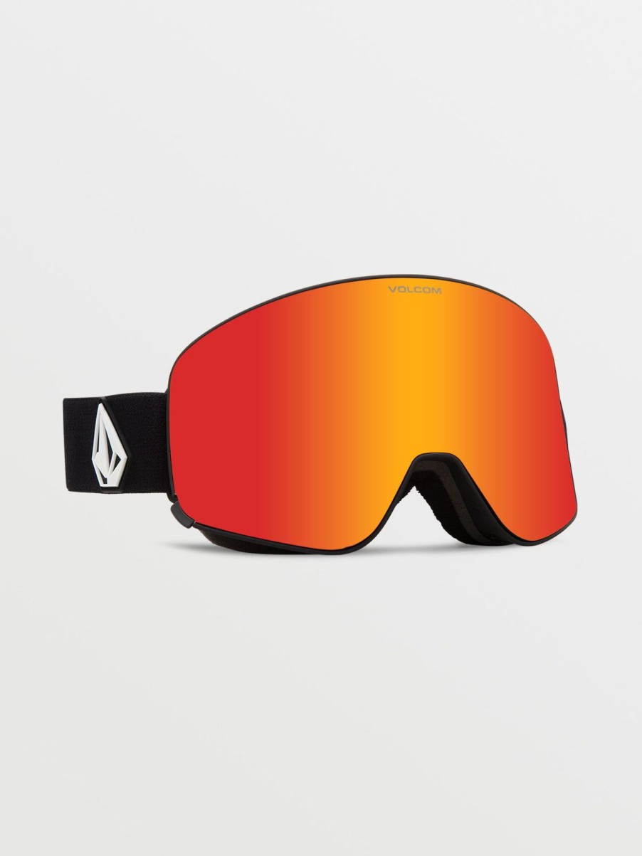 Women Volcom Accessories | Odyssey Goggle - Matte Black/Chrome Red