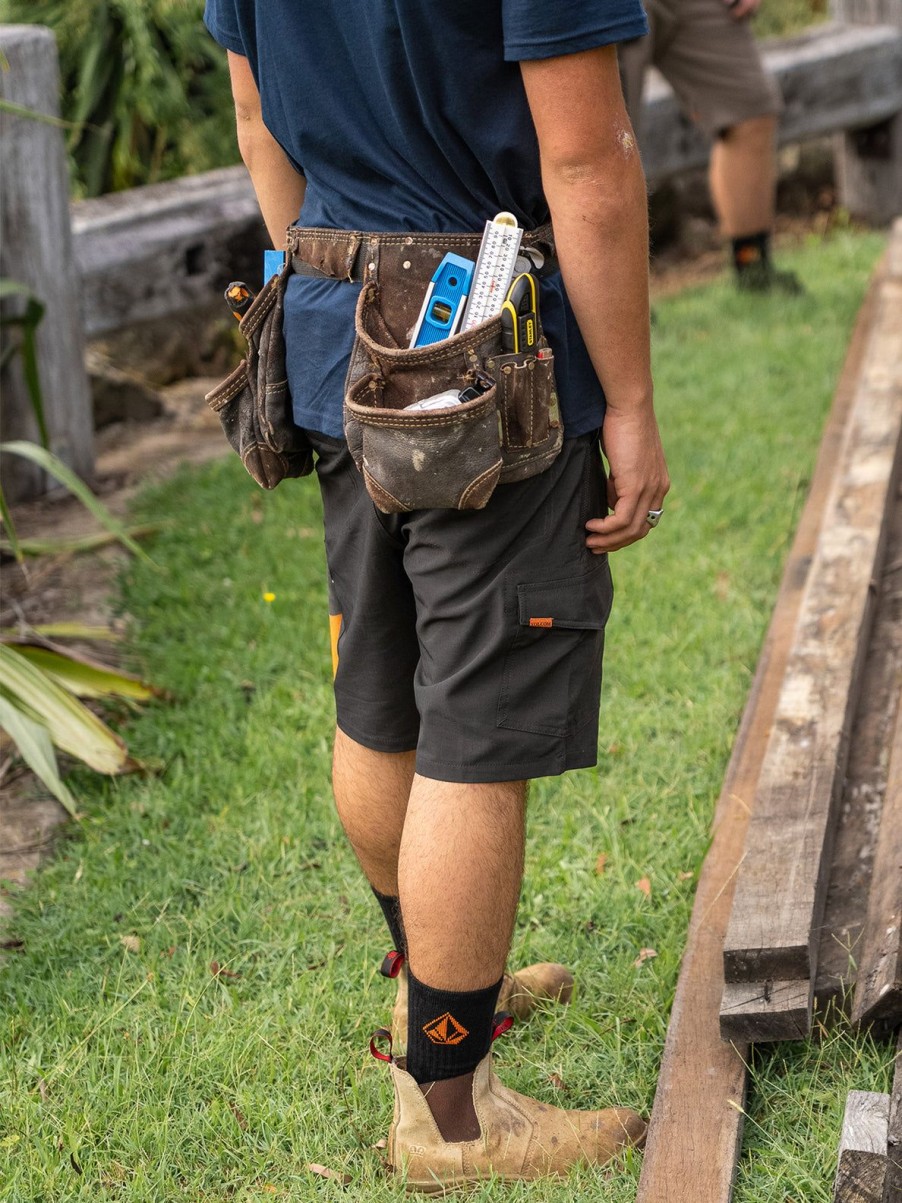 Men Volcom Shorts | Volcom Workwear Slab Hybrid Shorts Black