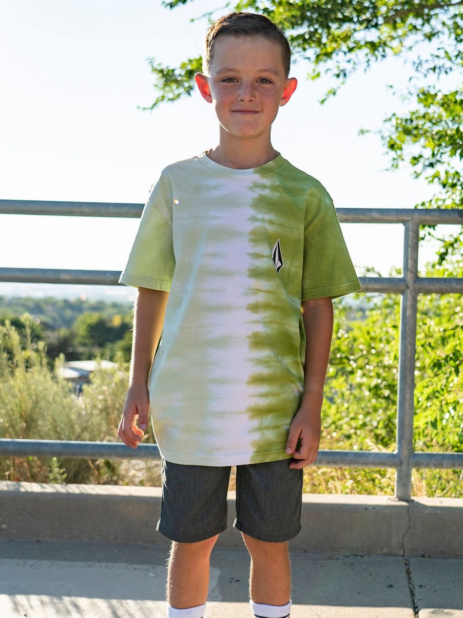 Boys Volcom T-Shirts & Tanks | Big Boys Iconic Stone Plus Short Sleeve Tee Seaweed Green