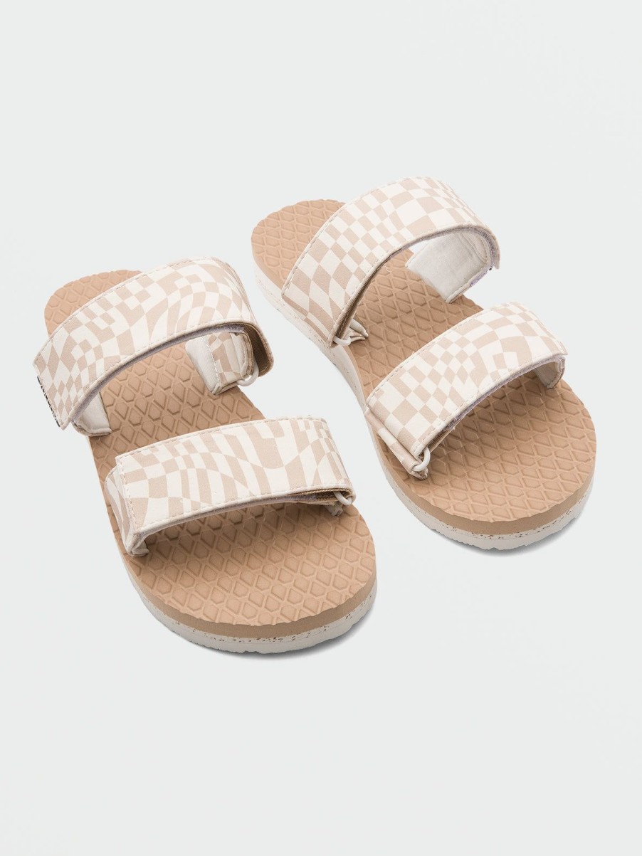 Women Volcom Sandals | Womens Eco Recliner Slide Sandals - Hazel Hazelnut