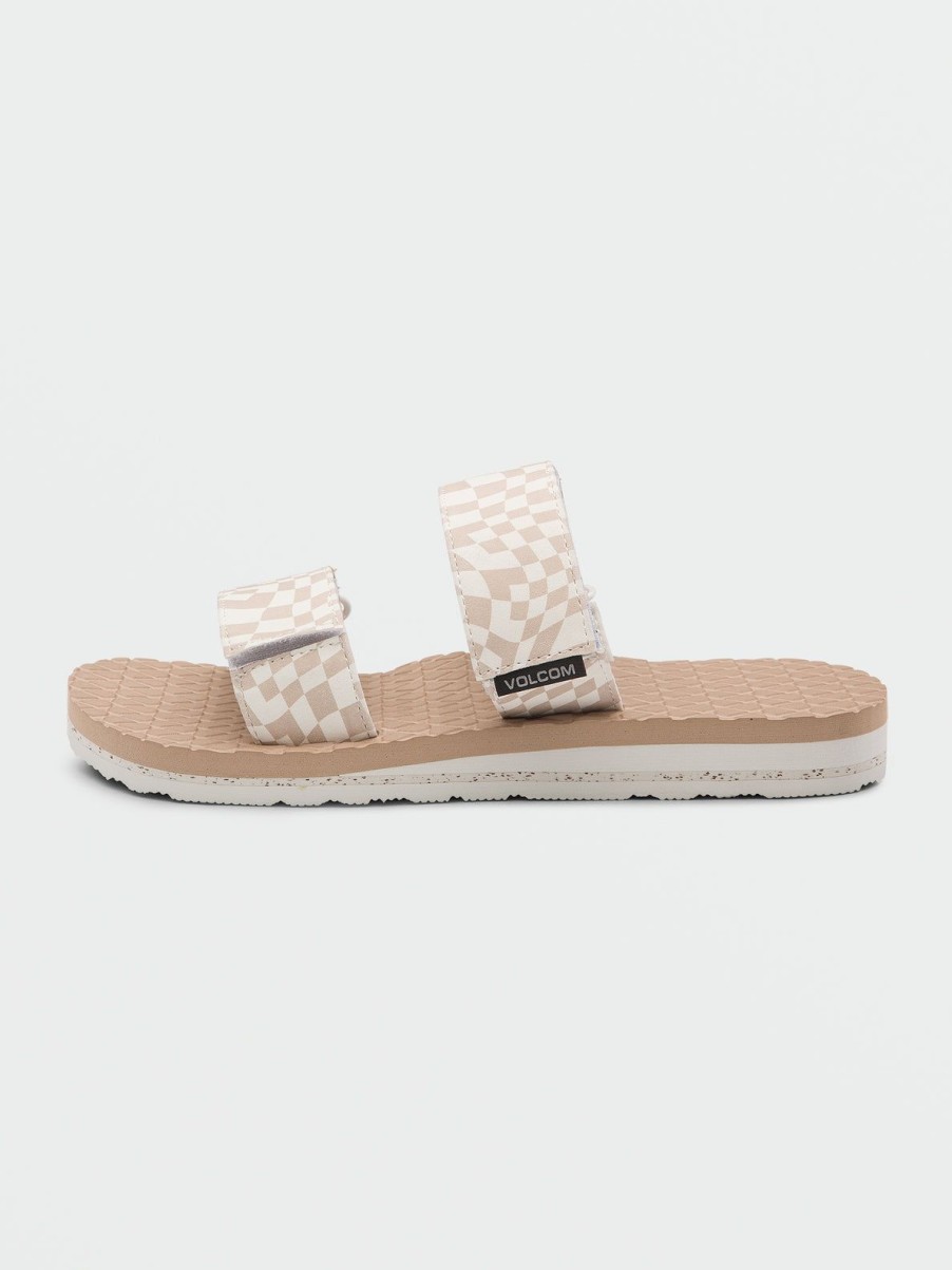 Women Volcom Sandals | Womens Eco Recliner Slide Sandals - Hazel Hazelnut