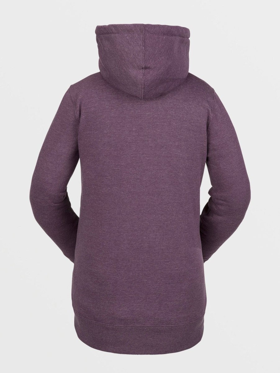 Women Volcom Hoodies & Sweatshirts | Womens Tower Pullover Fleece Blackberry