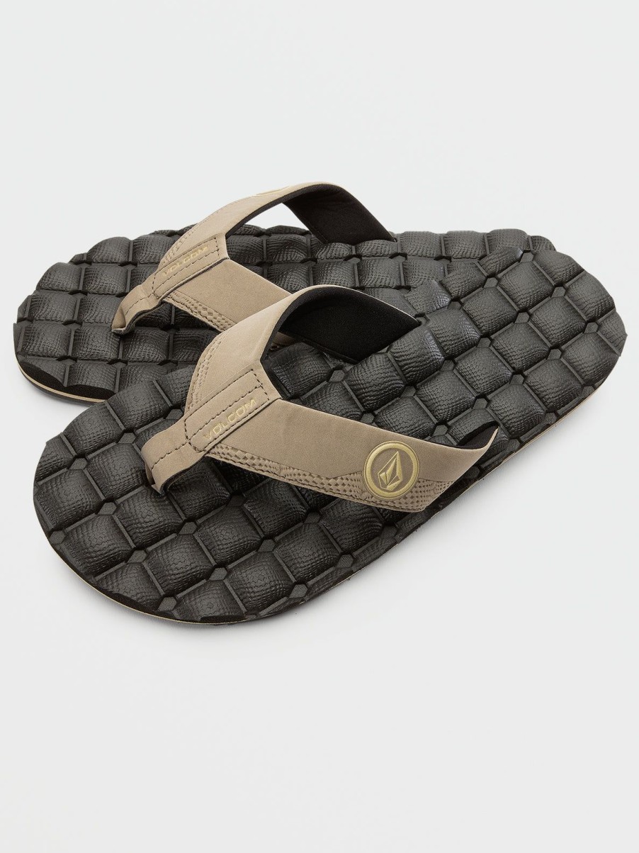 Men Volcom Sandals | Recliner Sandals Khaki