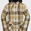 Men Volcom Jackets | Mens Insulated Riding Flannel Khakiest