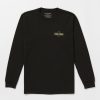 Men Volcom T-Shirts & Tanks | Branding Iron Long Sleeve Tee Black