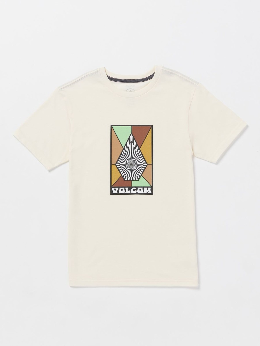 Boys Volcom T-Shirts & Tanks | Big Boys Mosiac Short Sleeve Tee - Off White Heater Off White Heather