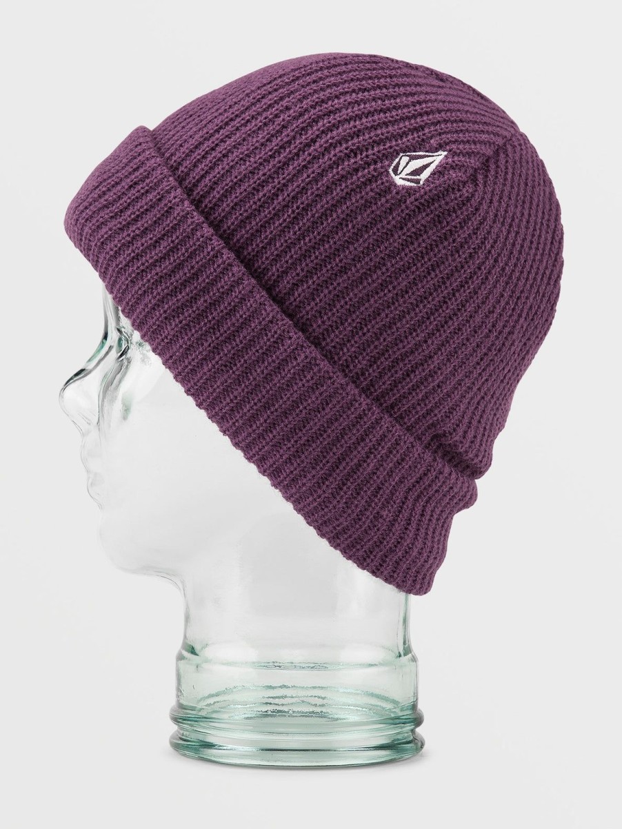 Men Volcom Beanies | Sweep Lined Beanie Blackberry