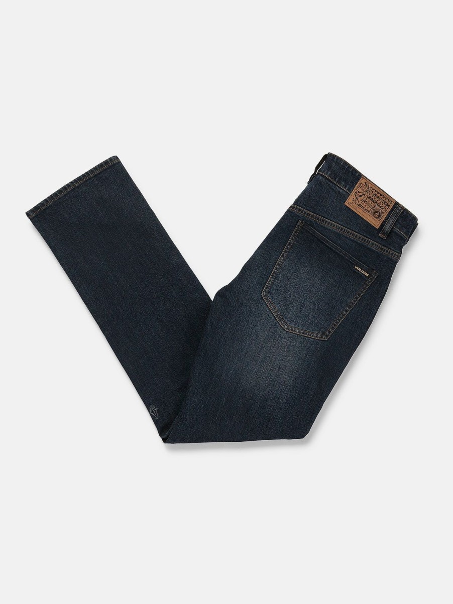 Men Volcom Jeans | Solver Modern Fit Jeans - New Vintage Black New Vintage Blue