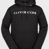 Men Volcom Hoodies & Sweatshirts | Mens Core Hydro Fleece Hoodie Black