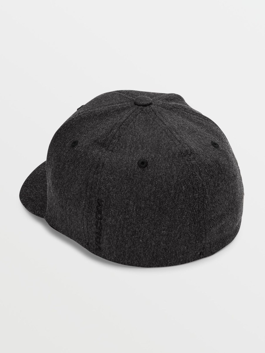 Men Volcom Hats & Beanies | Full Stone Heather Flexfit Hat Charcoal Heather