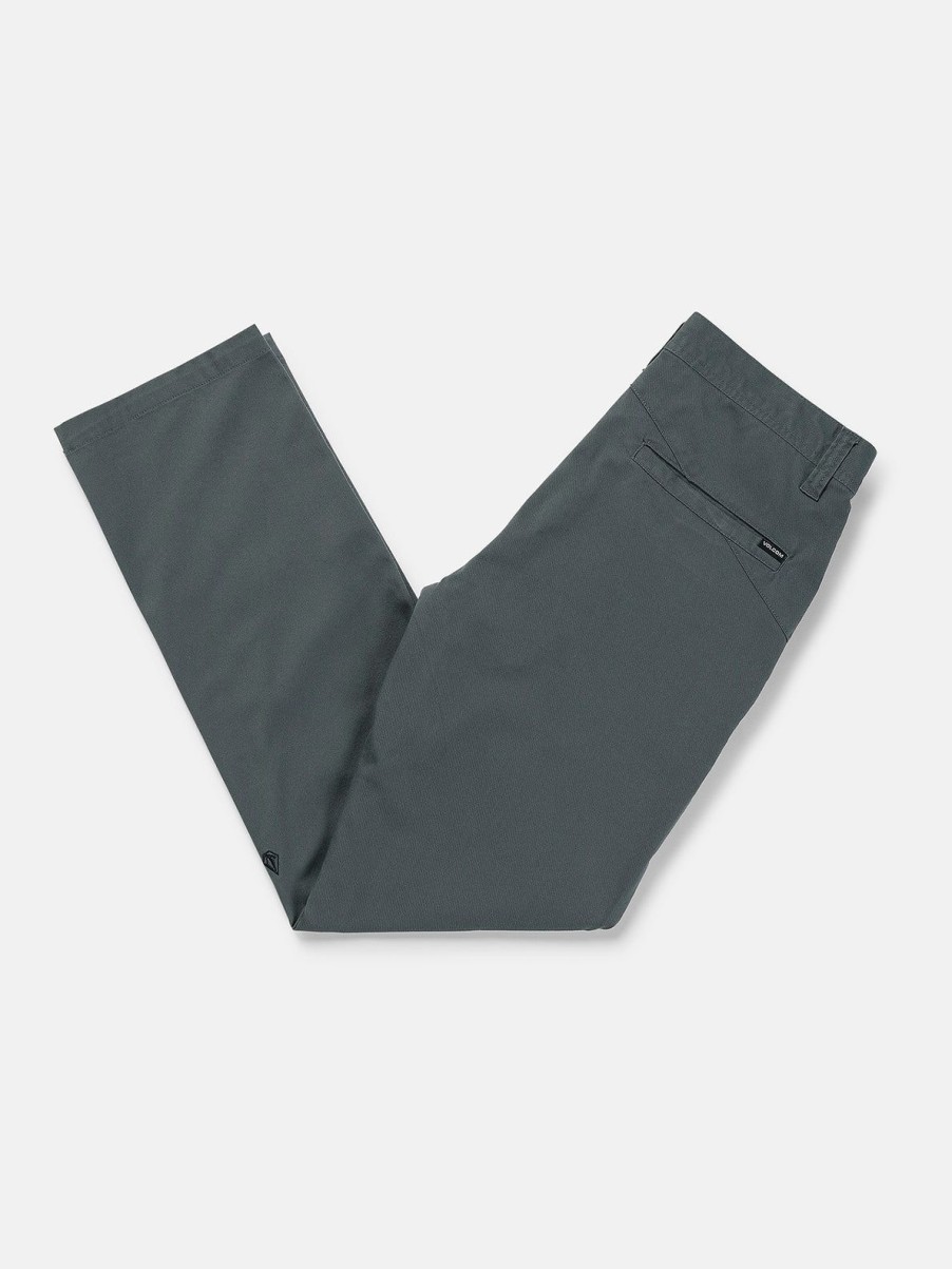 Men Volcom Golf | Frickin Modern Stretch Chino Pants Dark Slate