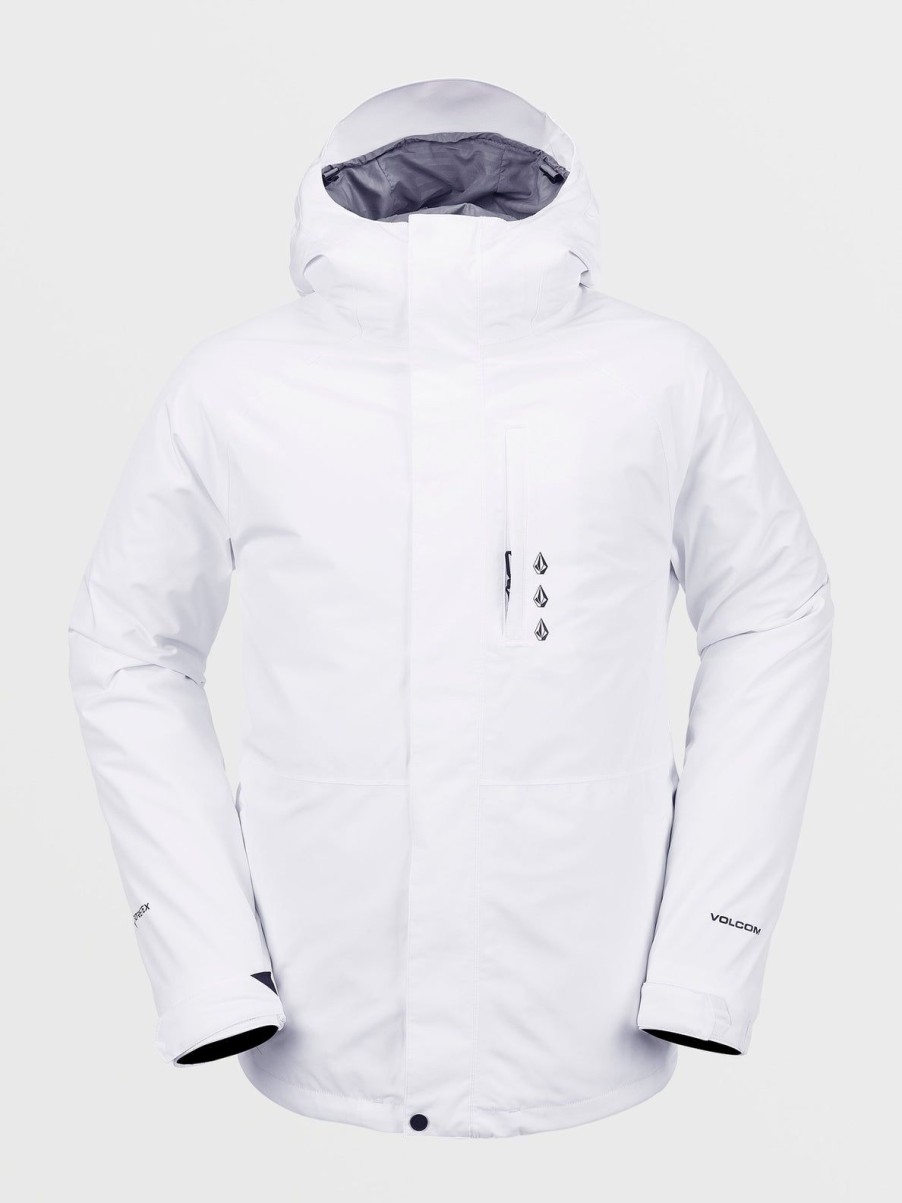 Men Volcom Jackets | Mens Dua Insulated Gore Jacket White