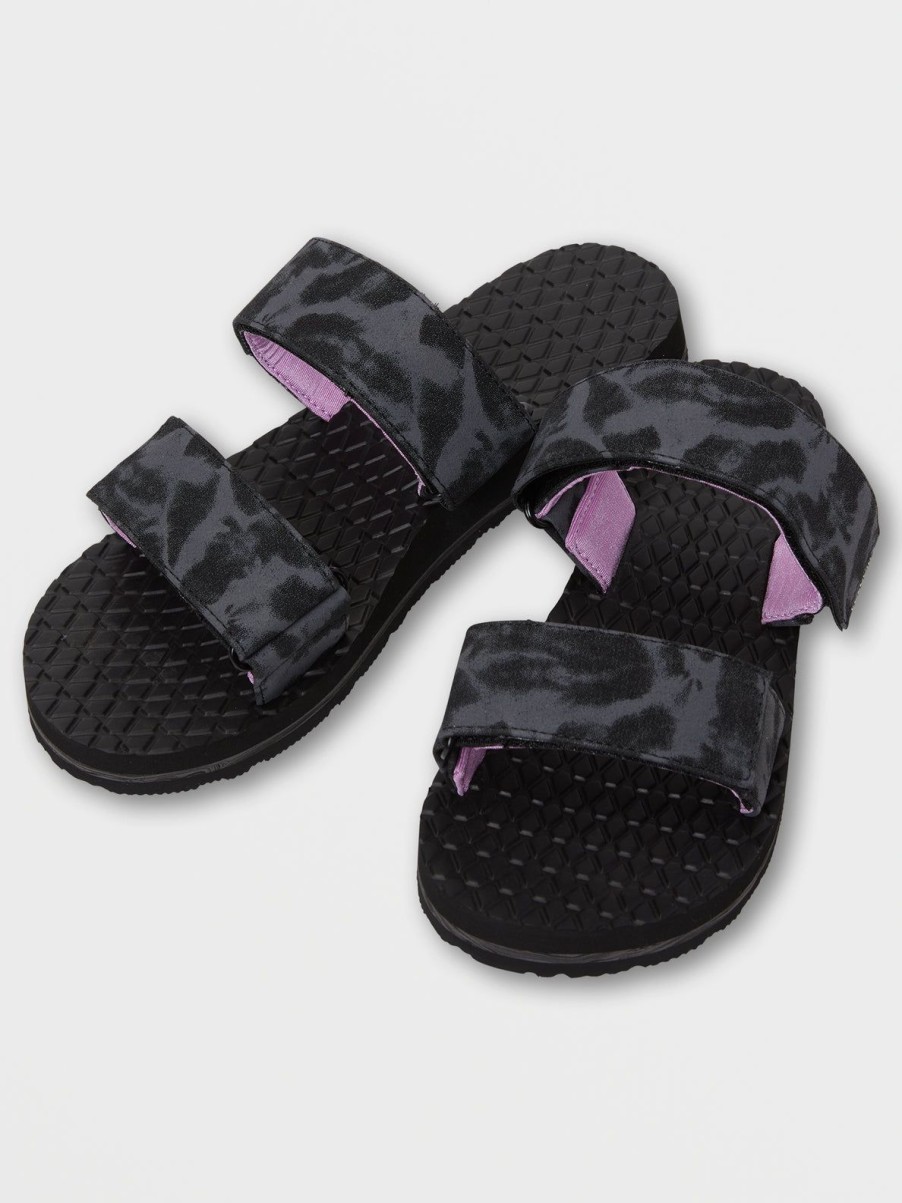 Women Volcom Sandals | Eco Recliner Slide Black Out